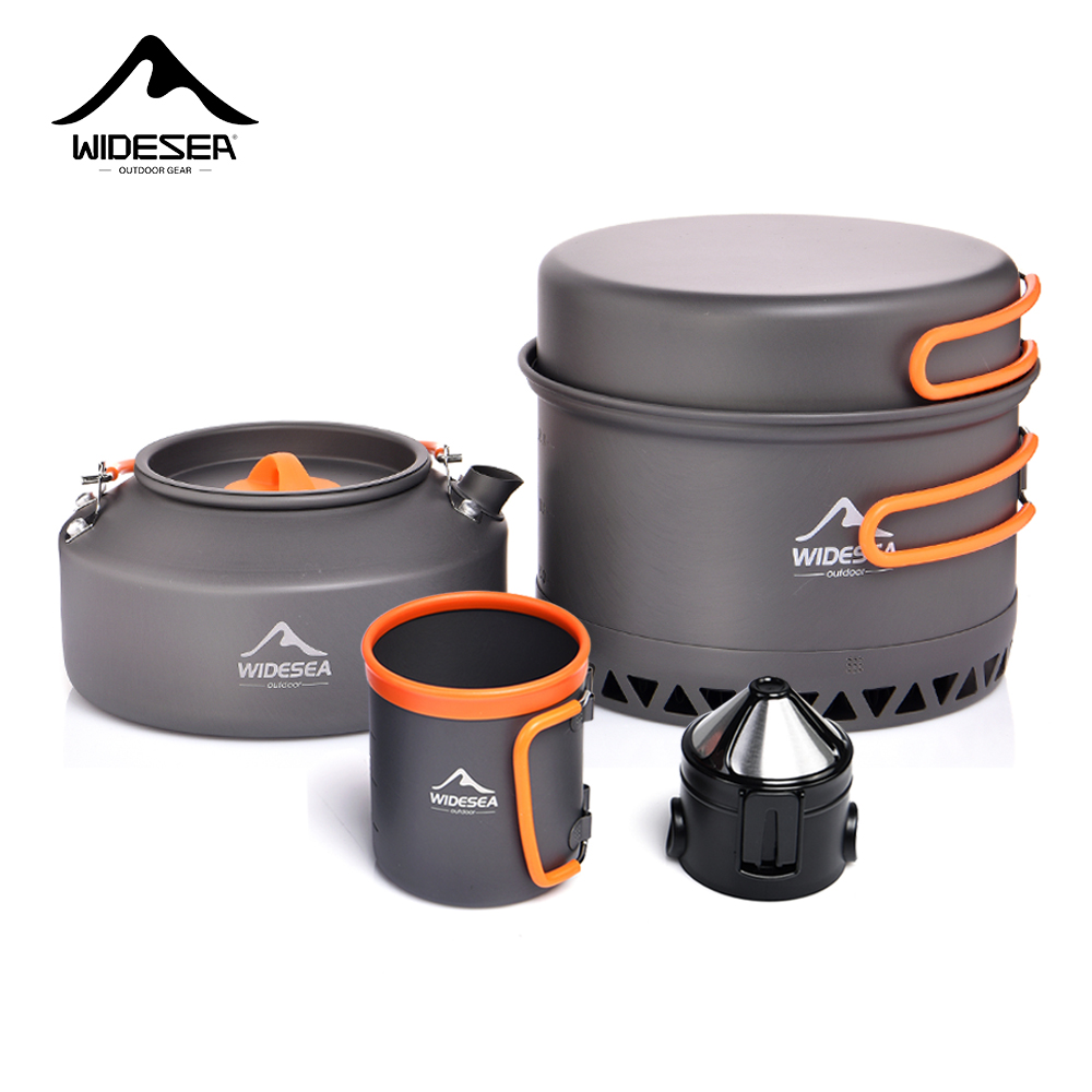 Outdoor Coffee Equipment - Zestaw naczyń kempingowych, naczynia turystyczne, garnki,