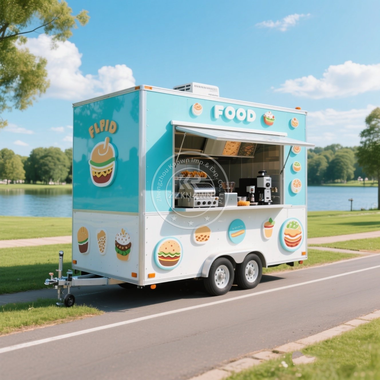 Coffee Van Equipment - Przyczepa gastronomiczna Ciężarówka do lodów Kawa