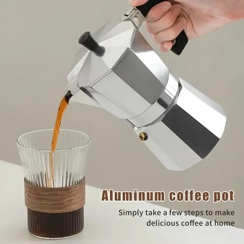 Outdoor Coffee Equipment - Klasyczny aluminiowy ekspres do kawy moka